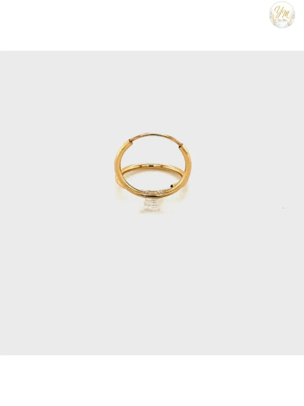 14k Gold Solid Endless Hoop Earrings for Women Men Teens Lightweight Thin Hoops